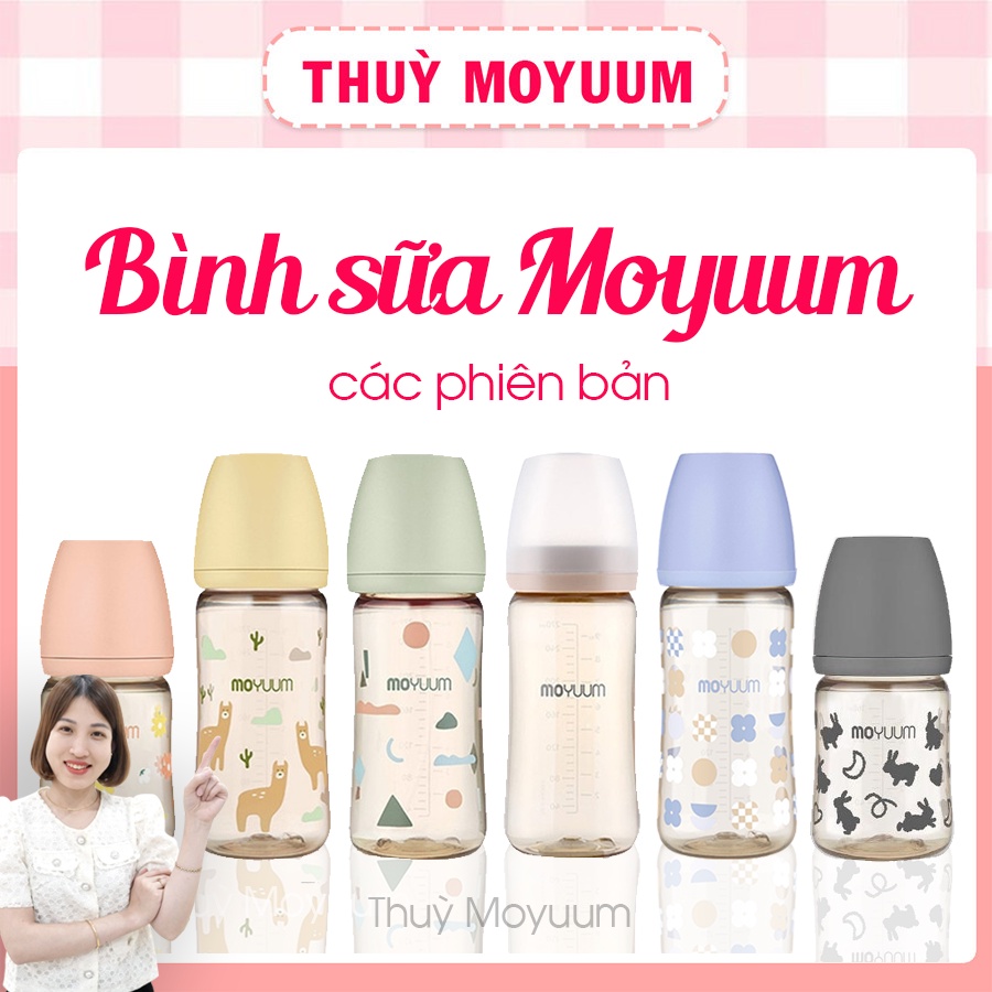 Bình sữa Moyuum 170ml/270ml Hàn Quốc, Moyuum Mây, Moyuum Lạc Đà, Moyuum Hoa Cúc, Moyuum Thủy Tinh chính hãng