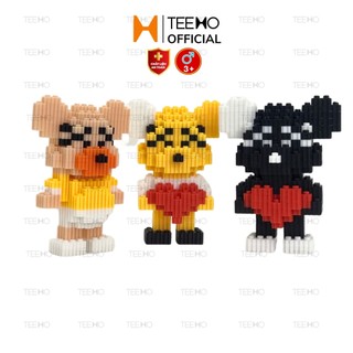 Mô hình lắp ráp gấu bearbrick mini lắp ráp 3d cute Teemo LG 51