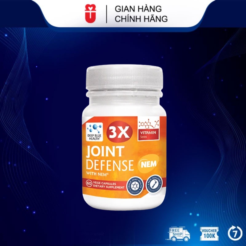 Bổ Sung NEM® Bổ Xương Khớp Deep Blue Health 3x Joint Defense with NEM 60v
