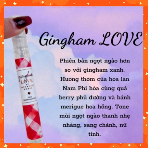 Xịt thơm 10ml chai chiết Body Mist của Mỹ hàng hiệu B&BW thơm lâu Cao Cấp