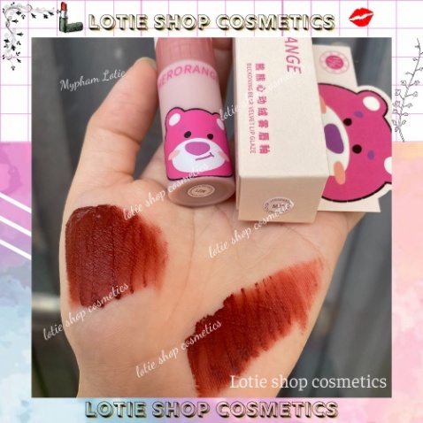 Son kem Herorange gấu dâu cute bản dupe A12 Chính Hãng