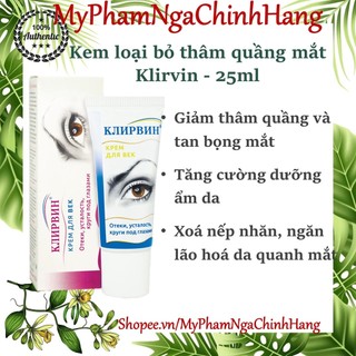 Chia sẻ: Kem thâm mắt Klirvin Nga 20g Kem thâm quầng mắt, giảm bọng mắt nhăn mắt hiệu quả, chống lão hóa, tái tạo làn da