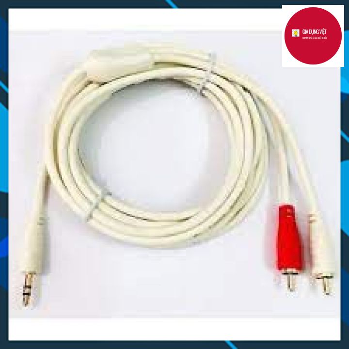 DÂY AV TÍN HIỆU 1 ĐẦU 3.5MM RA 2 ĐẦU BÔNG SEN DÀI 1.8M,3M,5M