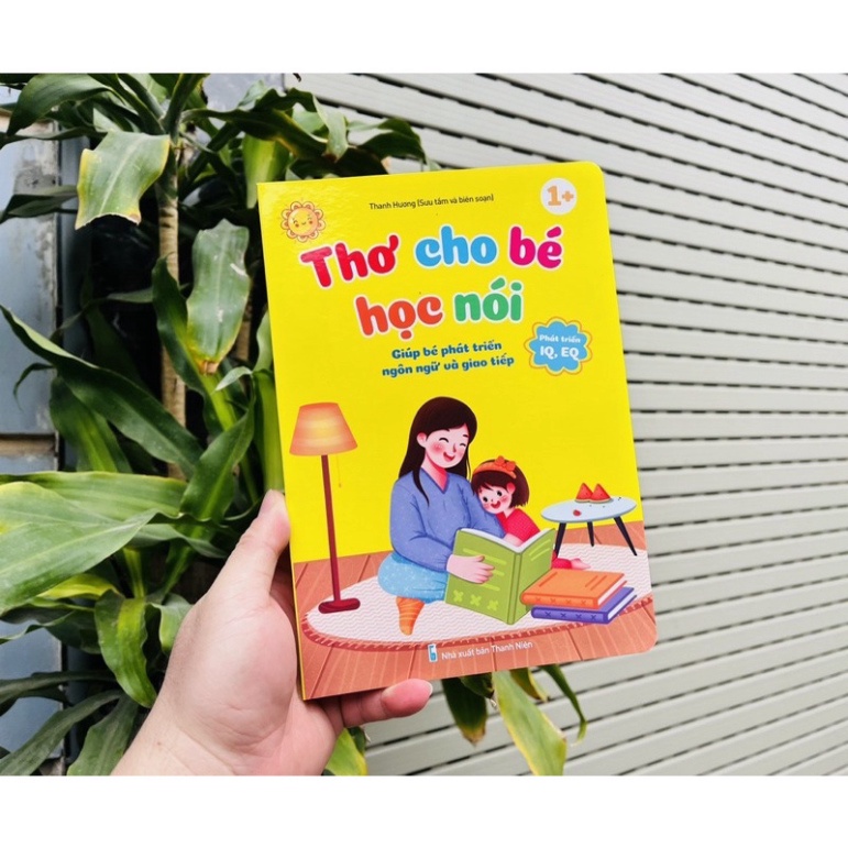 Sách bìa cứng - Thơ cho bé tập nói phát triển ngôn ngữ IQ và EQ cho bé từ 0- 5 tuổi  KN Book
