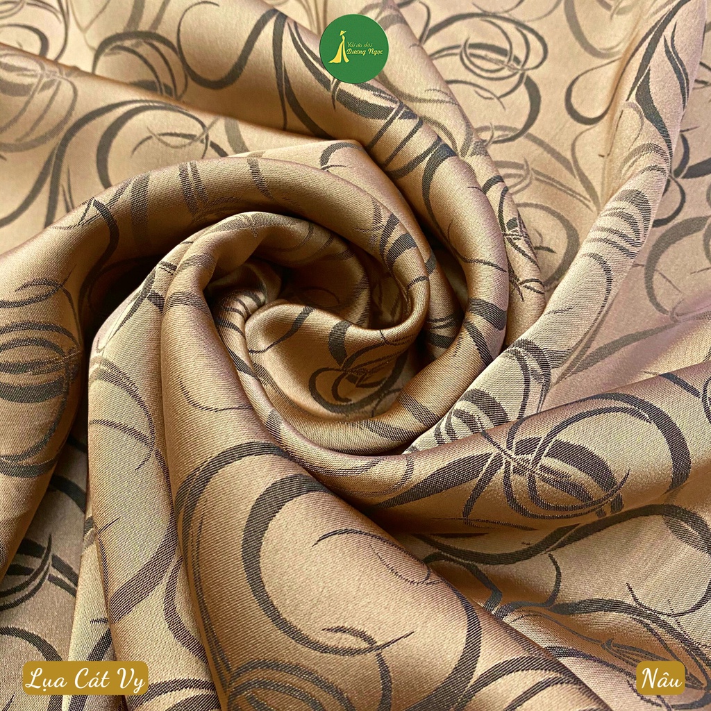 Vải áo dài, vải may đầm lụa gấm Cát VY sang trọng, siêu mềm, siêu mát, khổ 1m5x2m.
