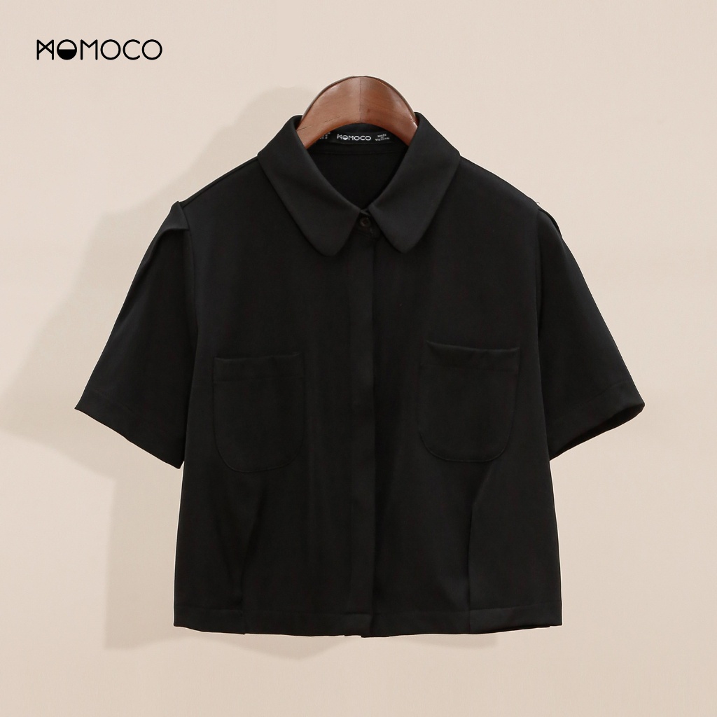 Áo Sơ Mi Nữ Croptop MOMOCO Thiết Kế Cổ Sen Tay Bồng Chất Liệu Cao Cấp Kiểu Dáng Trẻ Trung M3072