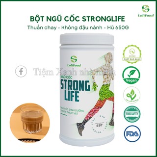 [Mẫu mới] Ngũ cốc Stronglife LoliFood dành cho người tập thể thao, gym,  hũ 650G - Tiệm Xanh nhà mình