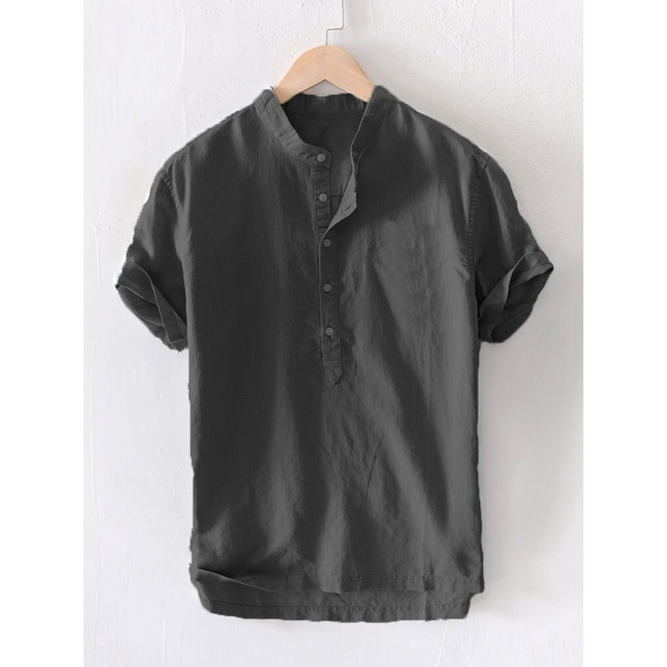 Áo Cộc Nam Cổ Tàu - Áo Đũi nam