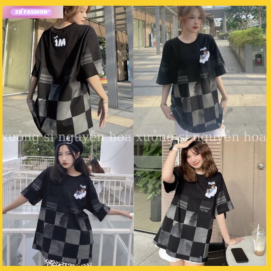 Áo thun nữ form rộng, thụng 1M kiểu dáng unisex nam nữ mặc được, áo phông rộng nữ chất cotton đep