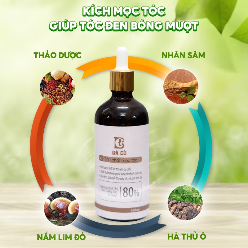 Kích thích mọc tóc không gây bết dính, tinh dầu mọc tóc dành cho tóc thưa, chống rụng tóc - Mọc Tóc Bà Cù