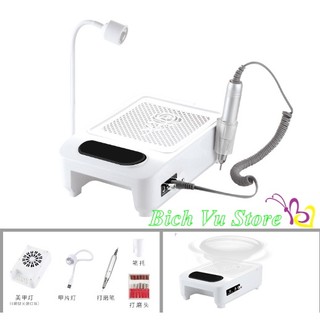 Máy 4 chức năng: hút bụi + hơ gel + đèn LEG nhỏ+ máy mài (sd điện 100v-240v)