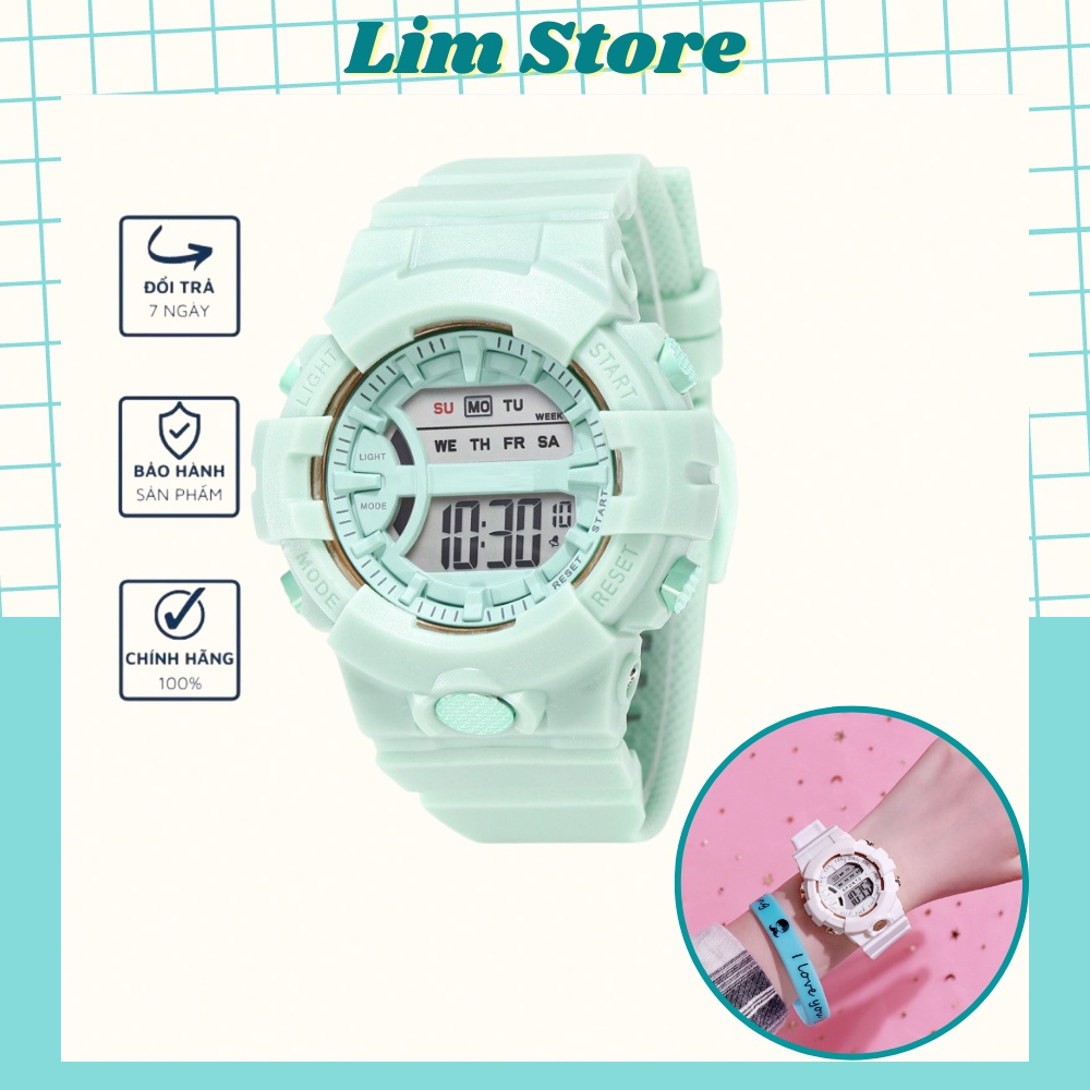 Đồng hồ điện tử unisex phong cách Gshock nhiều màu DH18