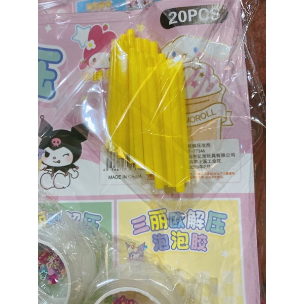 Keo nano băng keo siêu dính trong suốt 2 mặt thổi bong bóngvỉ 20 bộ