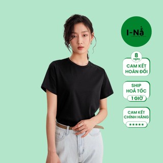 Áo thun nữ cộc tay NASTORE cổ tròn form suông chất cotton thun cực mát