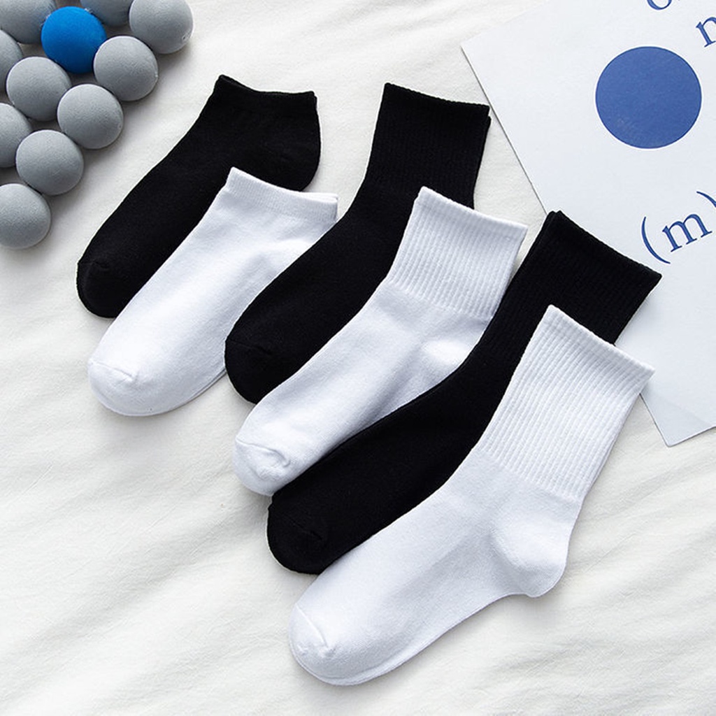 Tất vớ tổng hợp Trơn set 5 đôi thời trang unisex nam nữ TNL Store