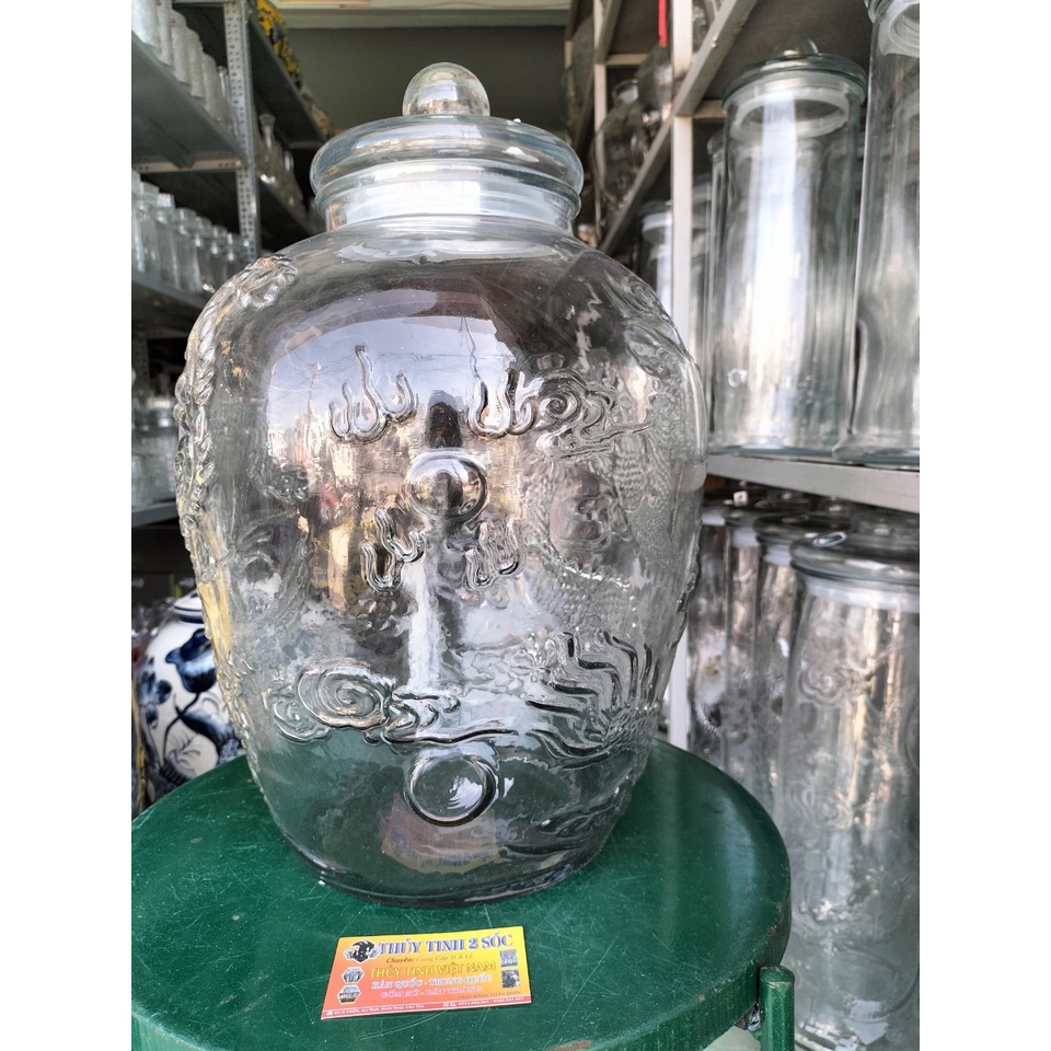 BÌNH THỦY TINH NR CHUM RỒNG 30 LÍT GIÁ RẺ KHÔNG VÒI