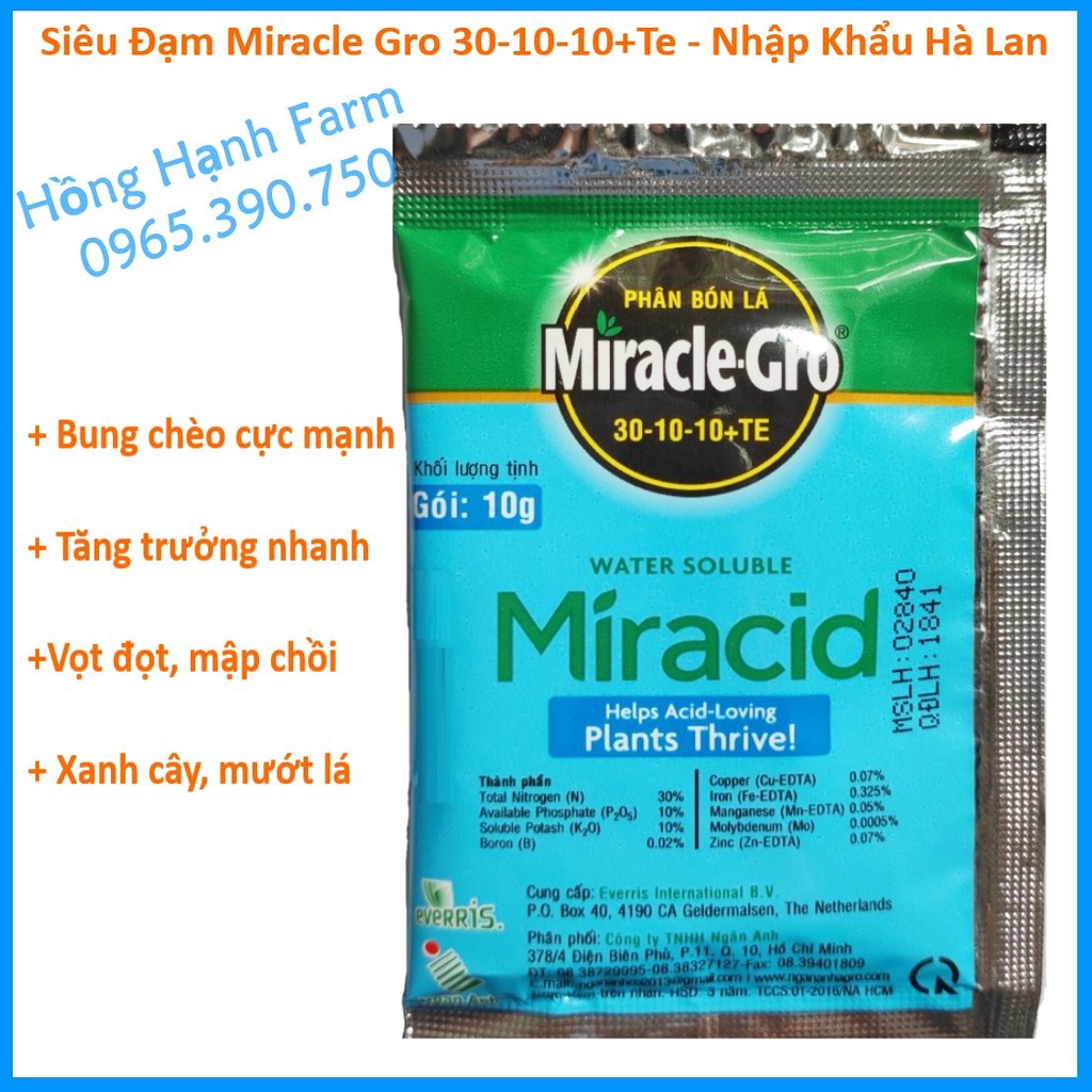 Phân bón lá NPK Miracle-Gro 30-10-10+Te