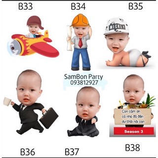 Chibi trang trí sinh nhật bé trai
