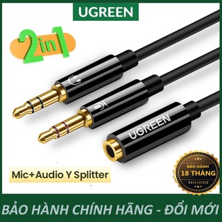 Cáp gộp headphone & mic 3.5mm to audio 3.5mm ugreen av140 cao cấp