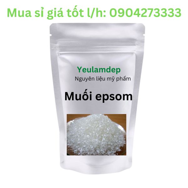Muối Epsom, Muối tắm ngâm chân, rửa mặt dưỡng da, Nguyên liệu mỹ phẩm - 100g