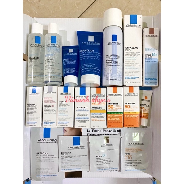 MẪU THỬ (SAMPLE) DUO, KCN, GEL RỬA MẶT, TONER EFACLAR Laroche Posay