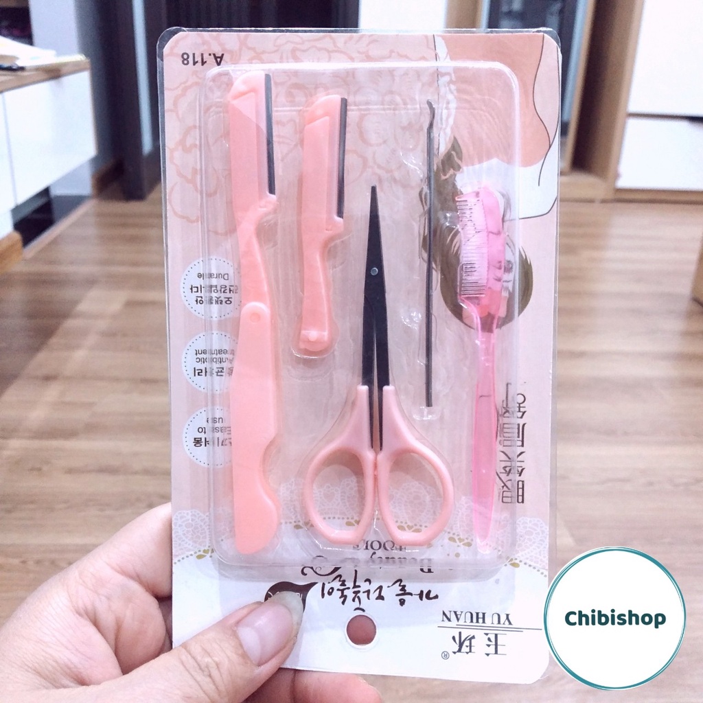 Set dao cạo lông mày 5 món