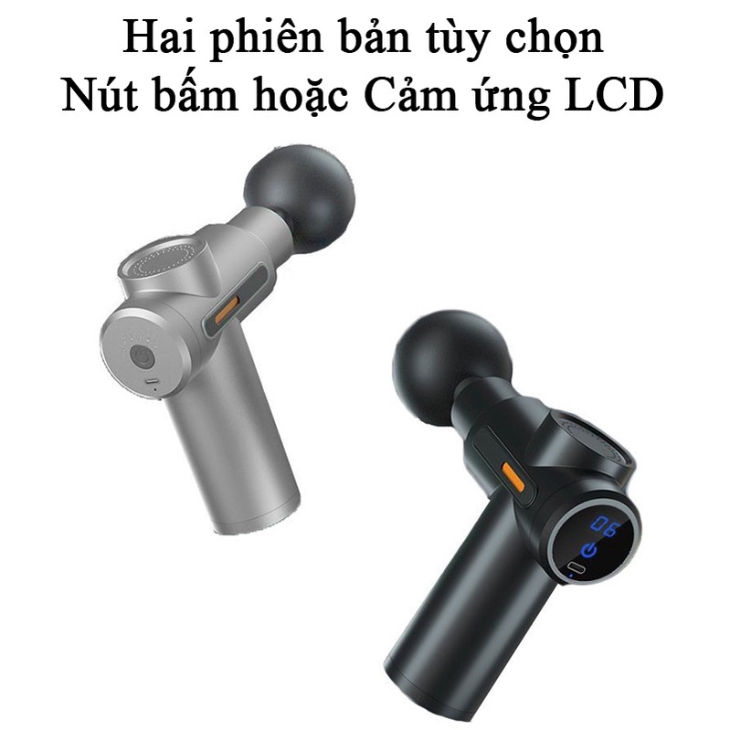 Máy Massage Cầm Tay Mini Toàn Thân 4 Đầu Mát Xa 6 Cấp Độ Đa Năng Máy Massage Cổ Vai Gáy Kiêm Súng Massage Tay Chân