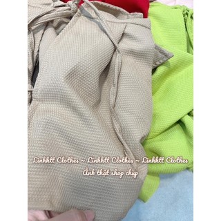Set áo sơ mi cột nơ chân váy ngắn ( có lót) mô