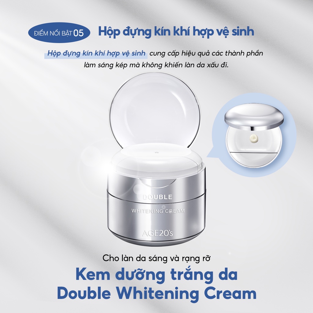 Kem Dưỡng Trắng Da Hàn Quốc Age 20's Double Whitening Cream 50ml