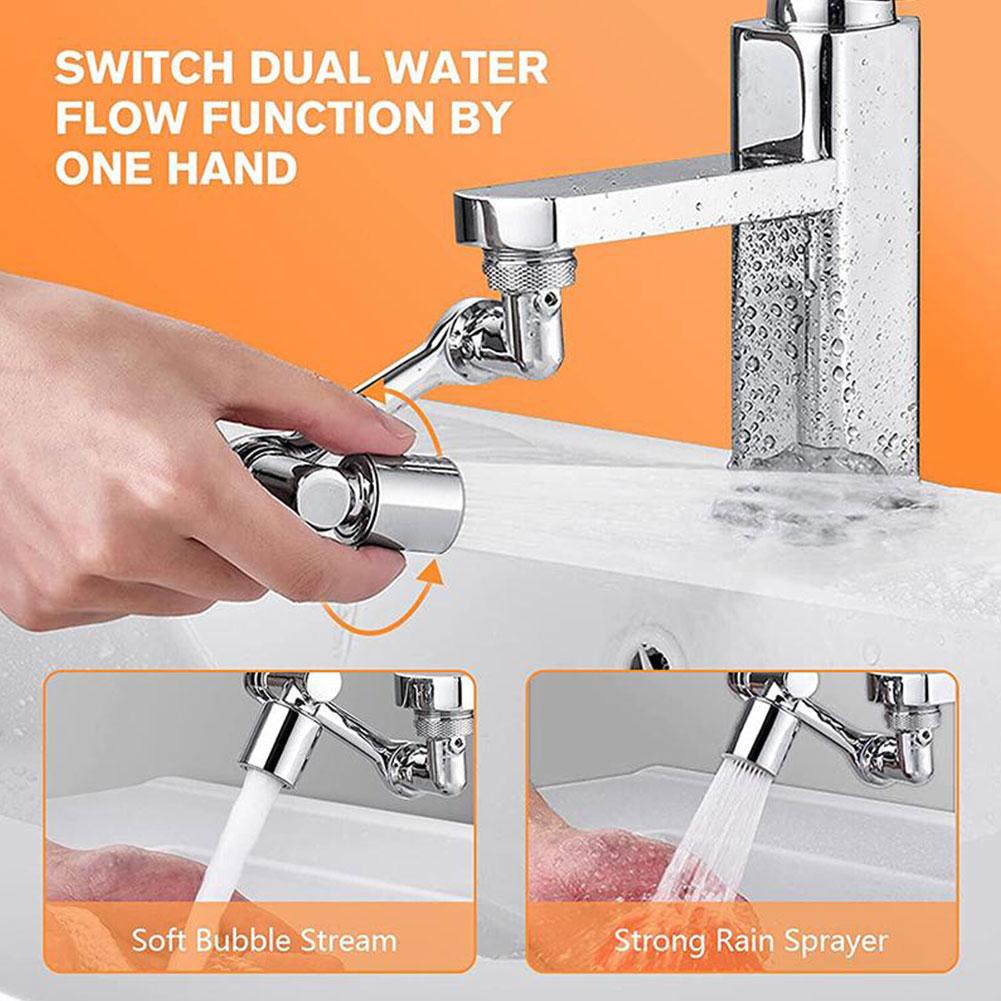 Đầu Vòi Phun Nước 2 Chế Độ Chống Văng Tiết Kiệm Nước Xoay 1080 Độ Tiện Dụng Cho Nhà Bếp°