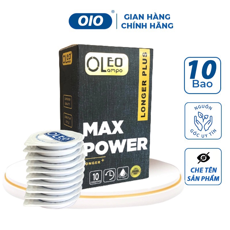 Bao cao su OLEO LAMPO Max Power hương dâu gân gai nhiều gel tăng cường cảm