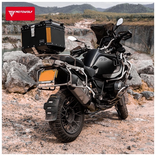 Thùng nhôm xe máy - Thùng nhôm MOTOWOLF gắn hông xe máy chính hãng 35-45-50L Đựng Đồ gắn mọi loại baga