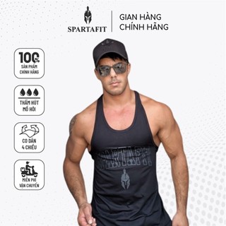 Áo ba lỗ tập gym Spartafit Stringer chất liệu cotton co giãn thoáng mát