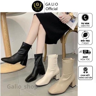 Bốt nữ cổ cao,boot nữ ulzang hàng quảng châu da bò cao cấp full size