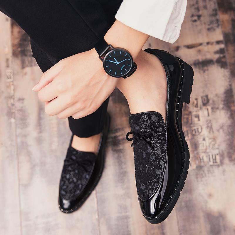 giày oxford Giày Da Thời Trang Phong Cách Hàn Quốc Cho Nam Và Nữ#Giày Da Mũi Nhọn 39% s Cho Nam Thích Hợp Đi Hộp Đêm#Tóc Giả 39; s 39; s Cho Nam & Nữ#1 Đôi Giày Slip on s 39; s 1
