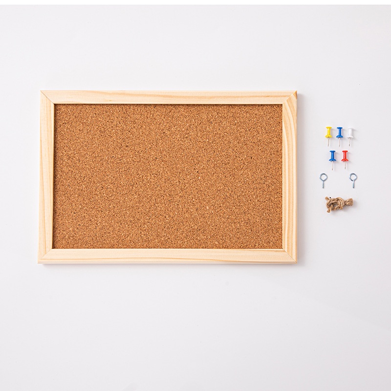 Bảng ghim gỗ bần, treo ảnh, giấy nhớ, postcard trang trí