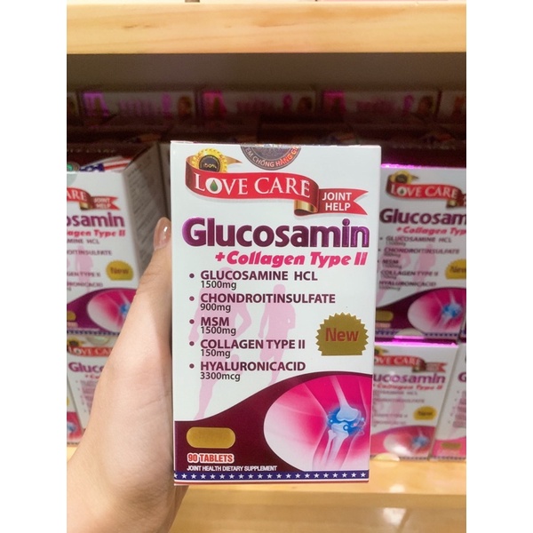 Glucosamin + Collagen Type II Love Care hỗ trợ sức khỏe xương khớp