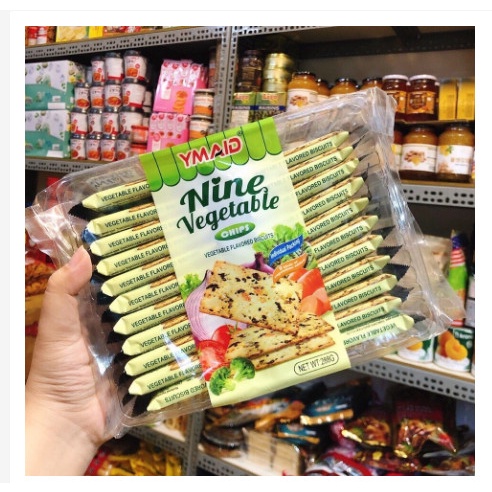 Bánh quy vị rau củ và phomai Ymaid/ Super Viviga HongKong 288g, bánh ăn kiêng, bánh cho người tiểu đường date mới