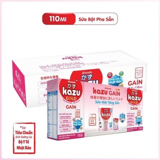 [ HÀNG CHÍNH HÃNG ]( COMBO 6 LỐC) Sữa bột pha sẵn kazu gain gold 110ml (lốc 4 hộp)