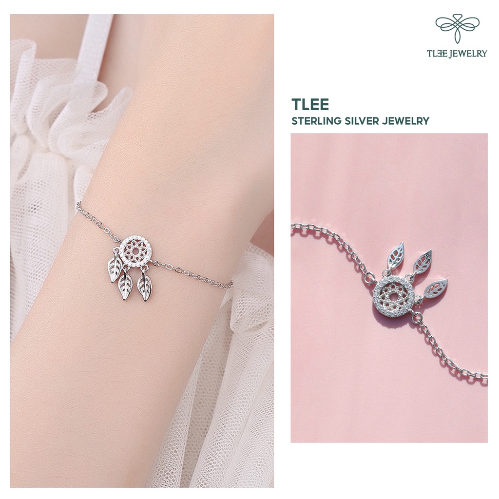 Lắc tay bạc nữ TLEE dreamcatcher đính đá cao cấp TleeJewelry LT0160