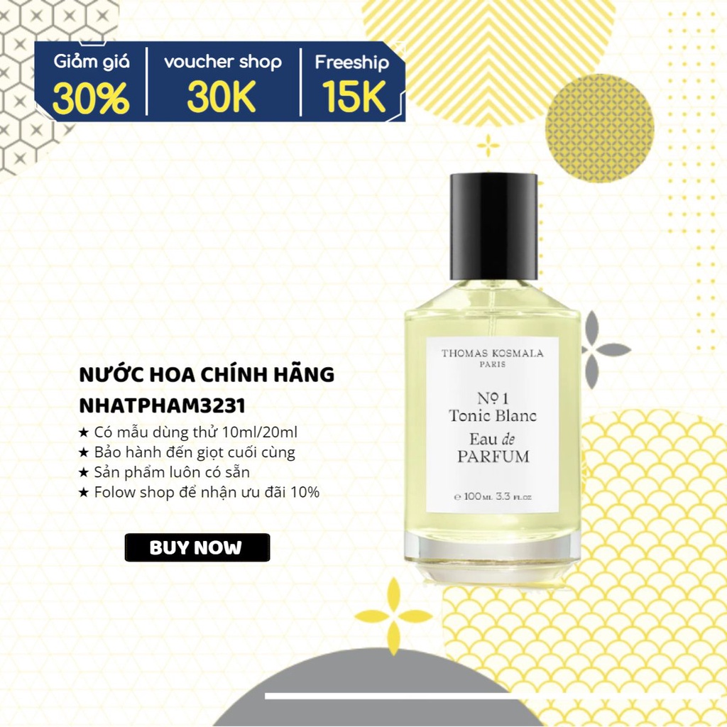Thomas Kosmala - Tonic Blanc No. 1 EDP 10ml Nước hoa chính hãng