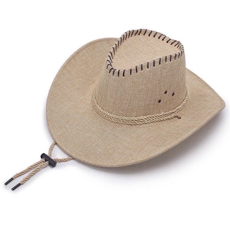 MŨ CƯỠI NGỰA KIỂU NAM NỮ MÙA HÈ ĐI BIỂN ĐAN CÓI SIÊU ĐẸP NAM NỮ