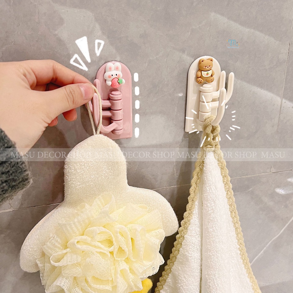 🌈 Móc Dán Treo Tường Siêu Dính Decor Hình Dễ Thương Treo Chìa Khóa/Treo Vật Dụng Cá Nhân
