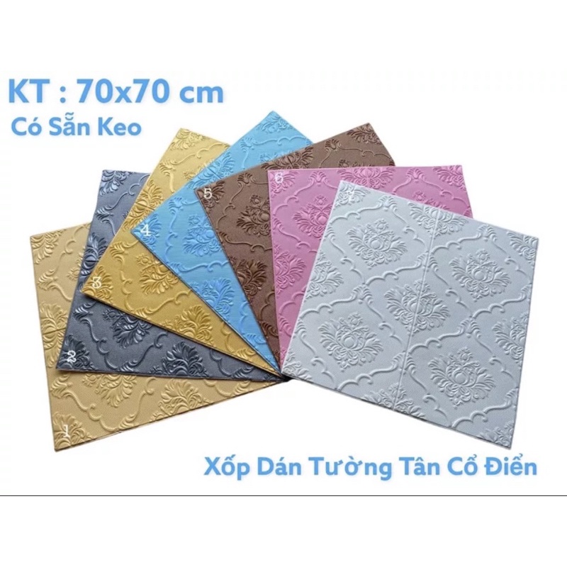 Xốp dán tường hoa văn tân cổ điển loại 1,miếng xốp cách âm cách nhiệt chống ẩm hiệu quả số 1 trên thị trường việt nam
