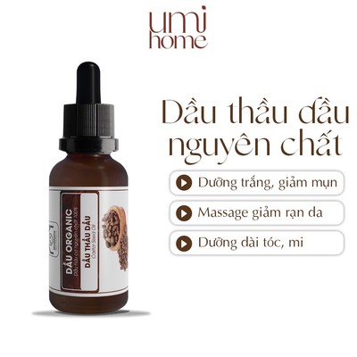 Dầu Thầu Dầu UMIHOME nguyên chất giảm mụn thâm, dưỡng trắng cho da và dưỡng ẩm tóc, mi hiệu quả 30ml