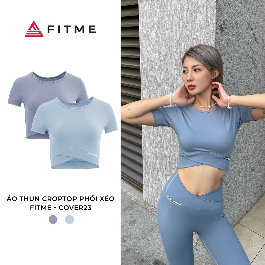 Áo croptop tập gym yoga Fitme Cover23 ôm body có tay form ôm thoáng mát thấm hút tốt - ACCV