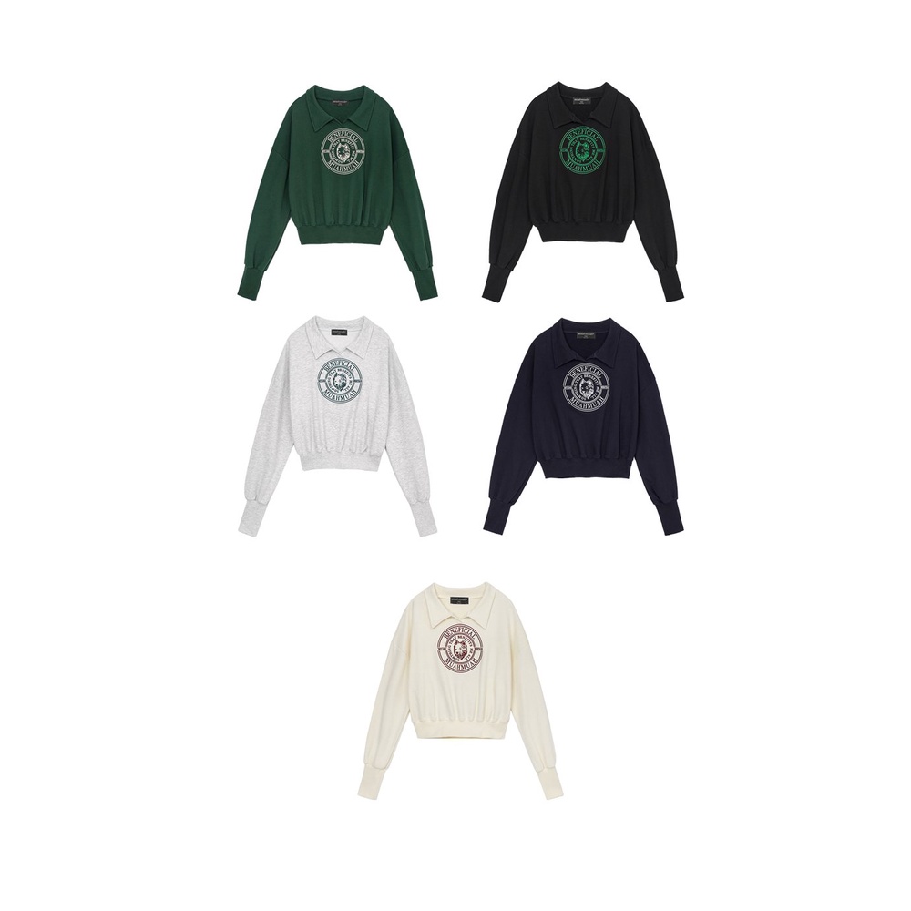 Áo sweater Muahmuah Collar Cropped order chính hãng Hàn Quốc