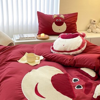 Bộ Chăn Ga Gối Phi Lụa Disney (Tặng Kèm Gối Trang Trí Cùng Bộ) Luna Bedding
