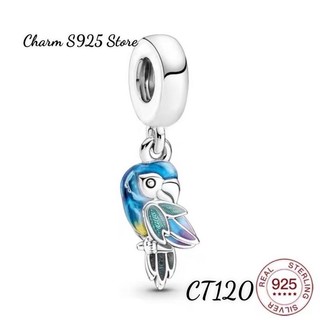 Charm treo pan ale con vẹt 🦜 đầy màu sắc bạc s925 cao cấp