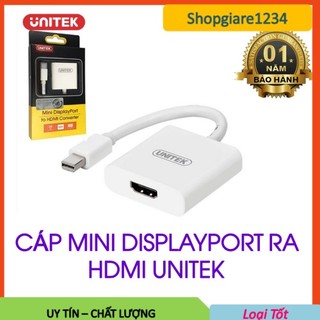 Cáp chuyển Mini Displayport sang HDMI Unitek Y-6325/ Kingmaster KM027 cho Macbook